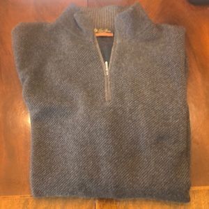 Loro Piana Cashmere Quarter Zip Sweater Size Large